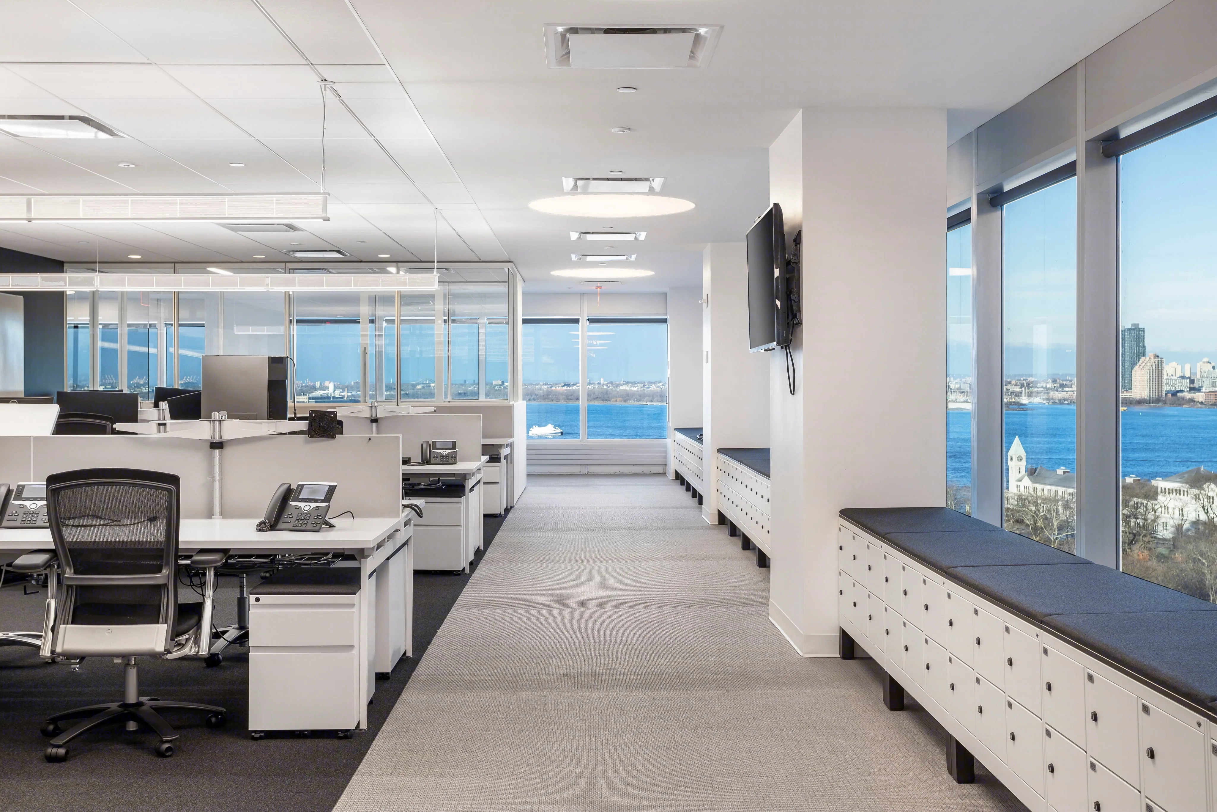 Interior shot of 17 State Street depicting the building's beautiful and functional architecture and design.